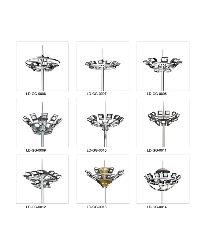 LD-GG-0006 ~ LD-GG-0014 Lampa sráide ard cuaille